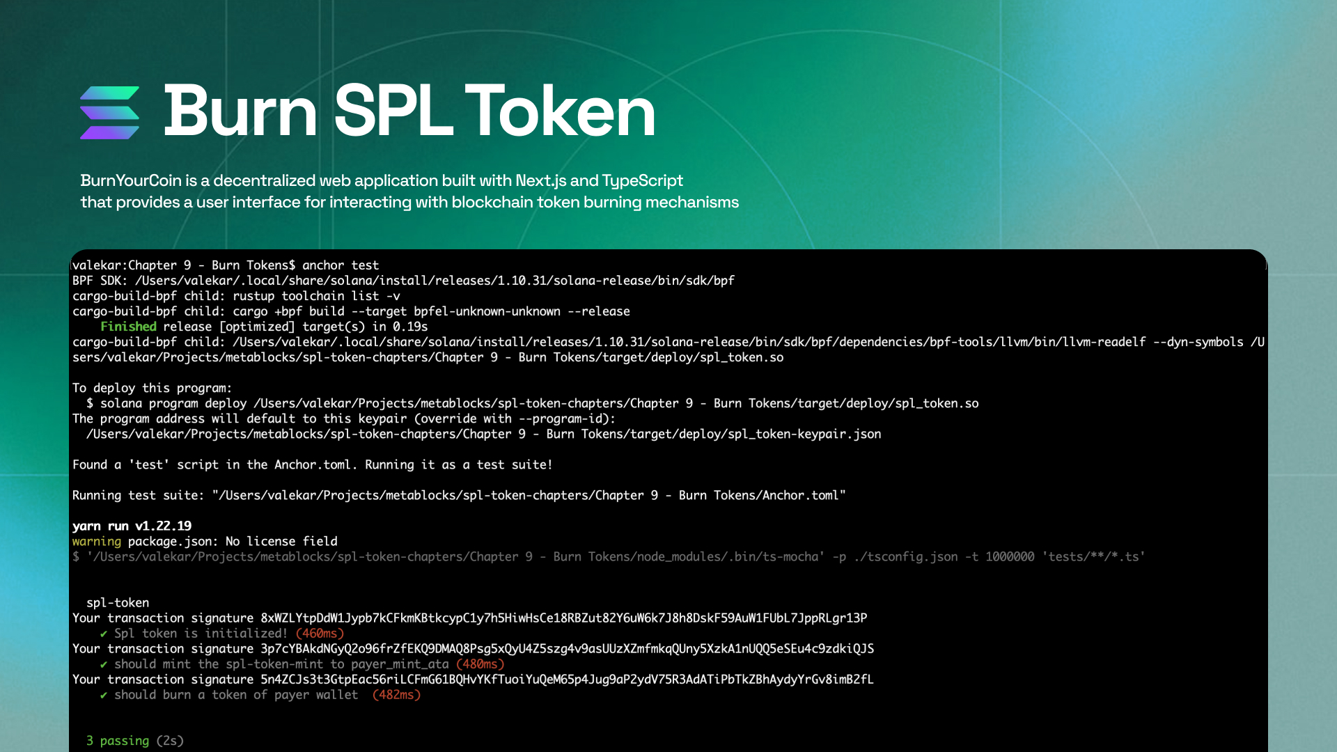 Burn Your Coin ( SPL Token )